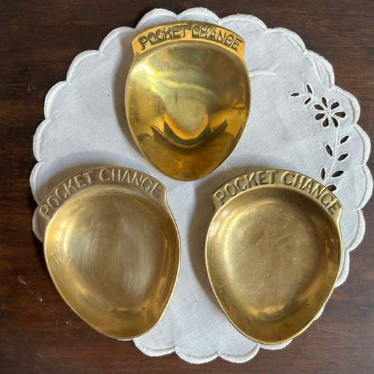 Solid Brass POCKET CHANGE Catchall Dish