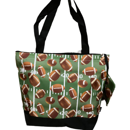 GameDay: Football Tote Bag With Attached Coin purse • Stadium Blanket • Garden Flag