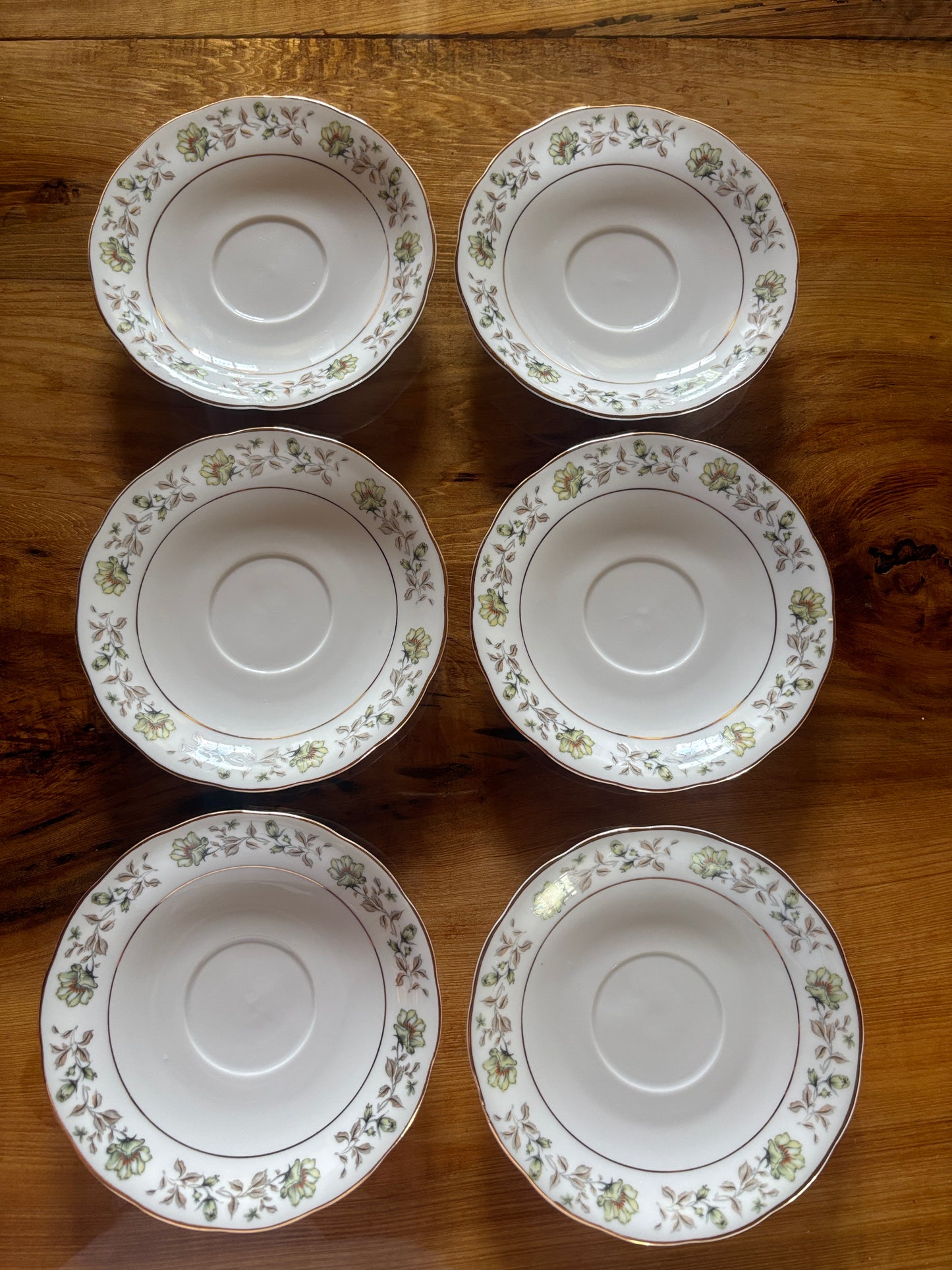 Yong Sheng Porcelain Company Saucers • Set of 6