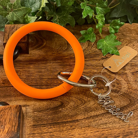 Bangle Key Ring Orange Silicone