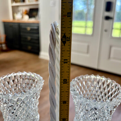 Vintage HOMCO Twisted Metal Candle Holder