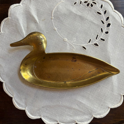 Brass Duck Change Trinket Dish