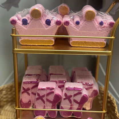 Nature’s Love Bath Bomb Ballet Slipper or Crown with Surprise Coin Inside