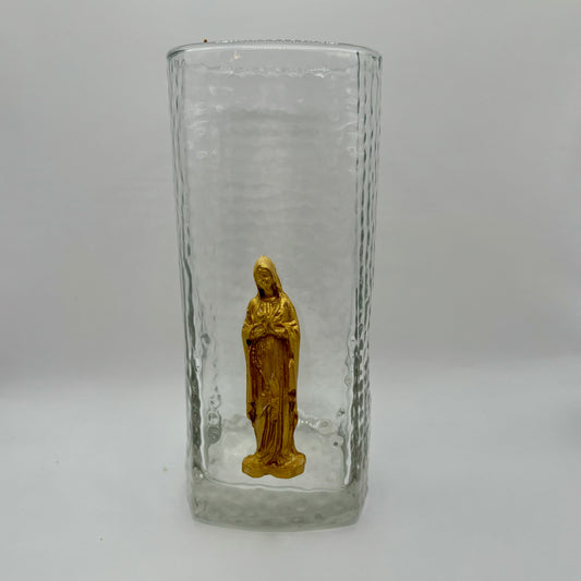 The Virgin Mary Intaglio on Glass Vase