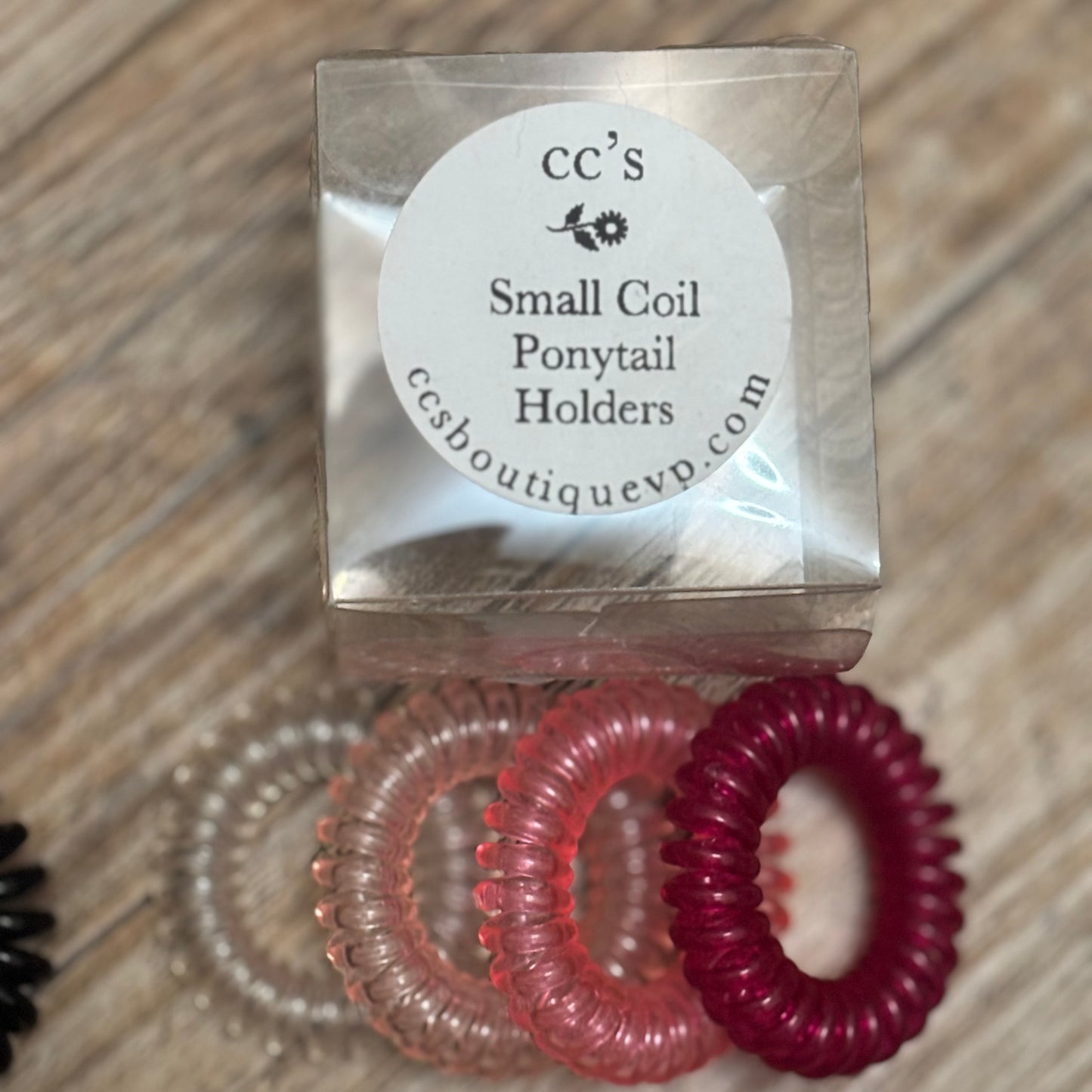 Large or Small Coil Ponytail Holders Set of 4