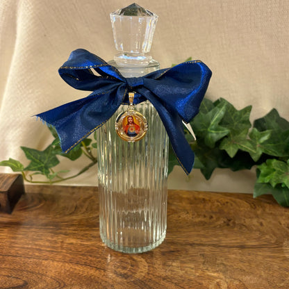 Holy Water Bottle with Religious Charm • Decor