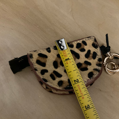 Myra Bag Leopard Keychain Leather Coin Pouch