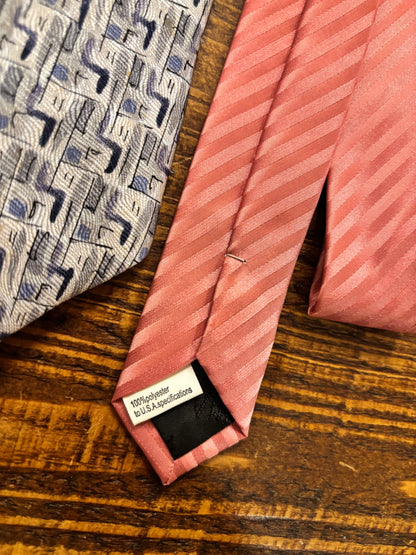 Vintage Neck Ties • Vesuvio Napoli Pink and J.Garcia Blues Set of 2