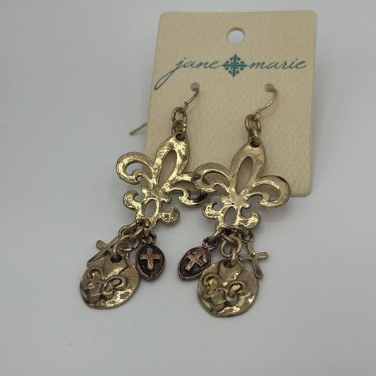 Jane Marie Fleur De Lis Dangle Earrings