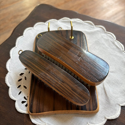 Vintage Mid Century Hanging Wooden Clothes Brushes 1940’s