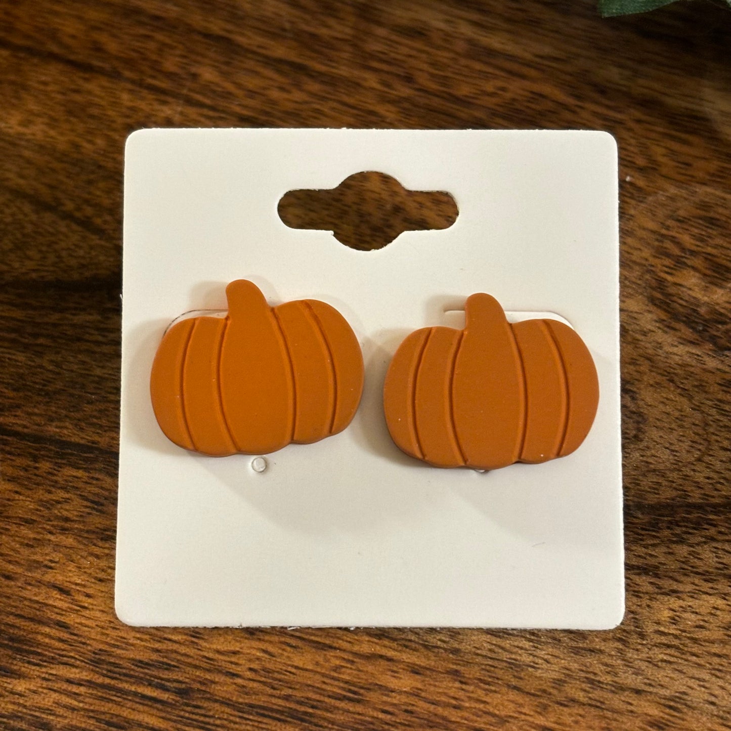 Fall Pumpkin Post Back Earrings