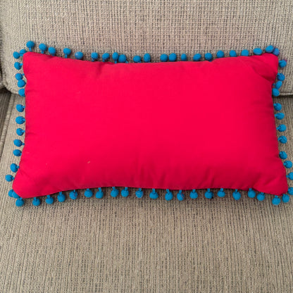 decorative embroidered floral throw pillow