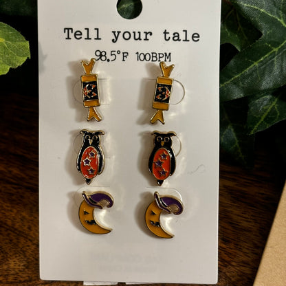 Halloween Dangle or Post Back Earrings