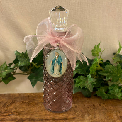 Holy Water Bottle with Religious Charm • Decor