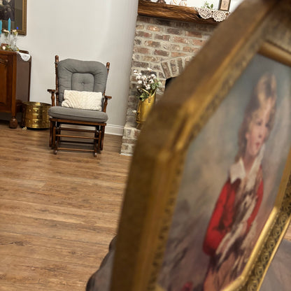 vintage octagonal metal wall hanging featuring a reproduction of the classic portrait "Master Simpson"by artist C. Bremont