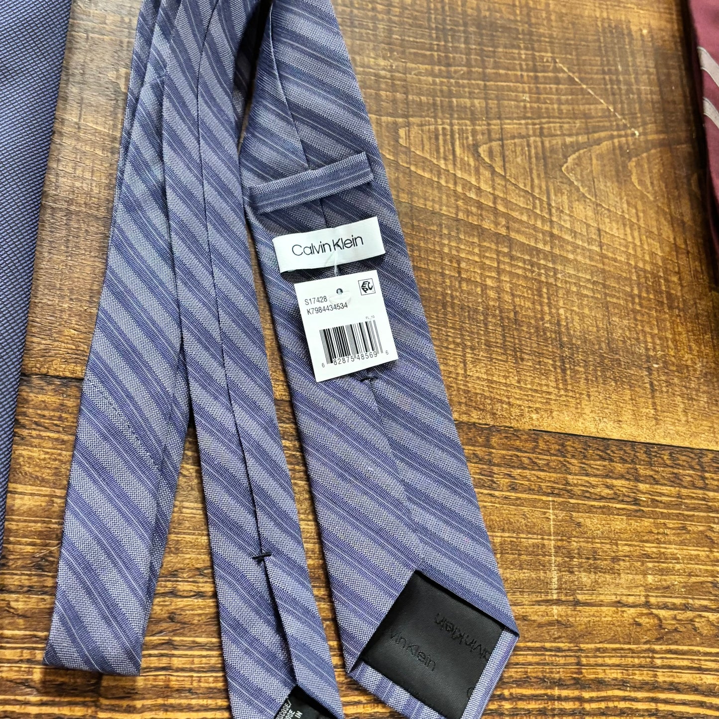 Calvin Klein Blue Necktie Duo - Solid and Striped
