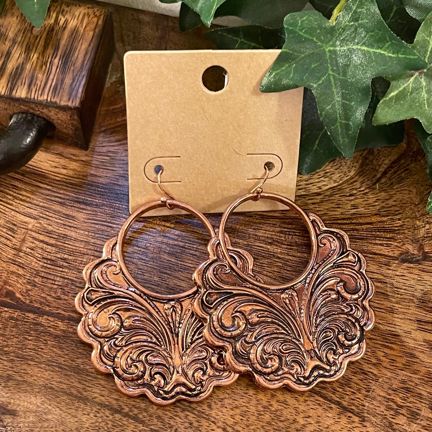 Copper Tone Dangle Earrings or Bracelet