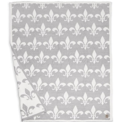 ComfyLuxe 50” x 60” Fleur de Lis Print Blanket