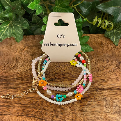 Multi Color Seed Bead Necklace