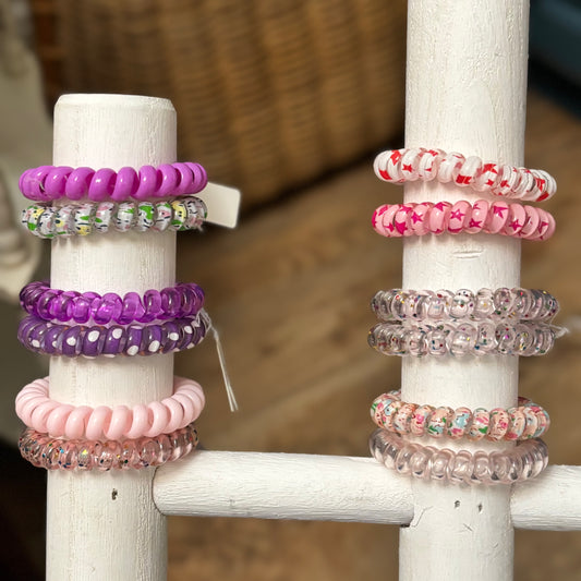 Large Coil Ponytail Holders Set of 2