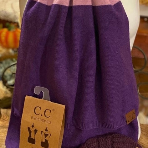 C.C® Color Block Purple Scarf