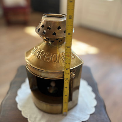 Vintage Brass Ship’s Lantern STARBOARD