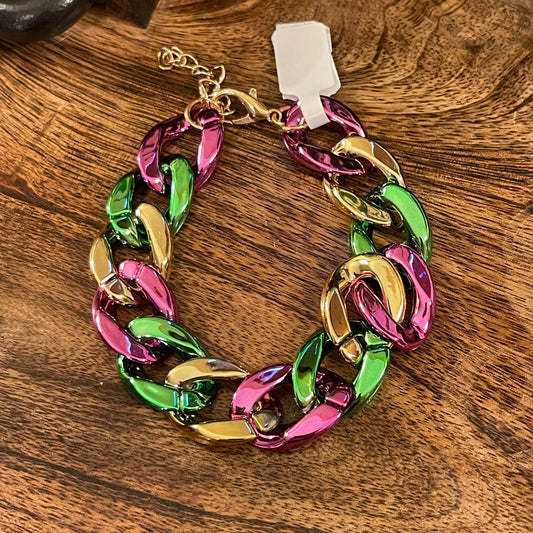 Mardi Gras Clasp Bracelet