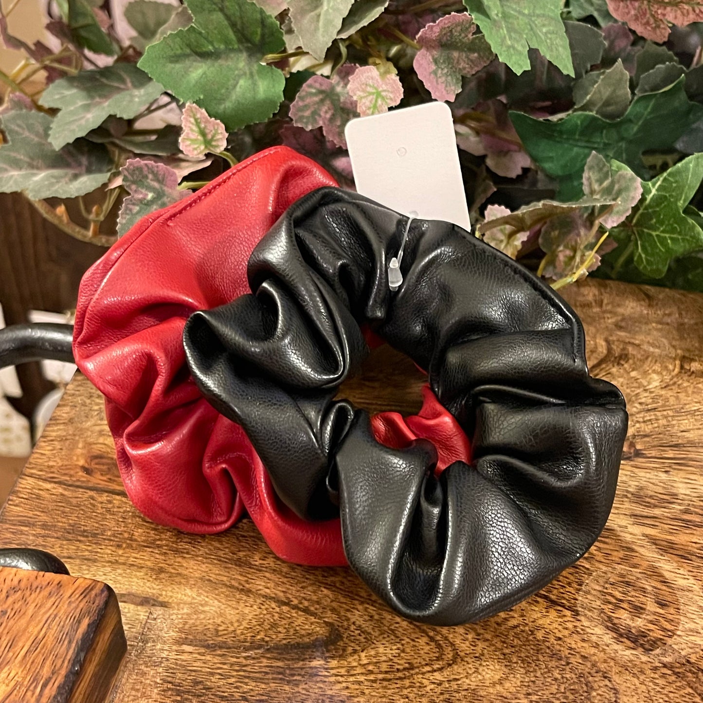 Pleather Ponytail Scrunches Set of 2
