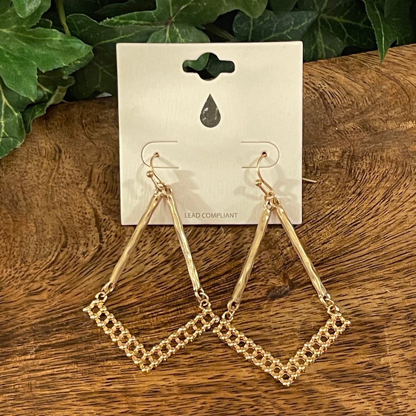 Gold Geometric Dangle Earrings