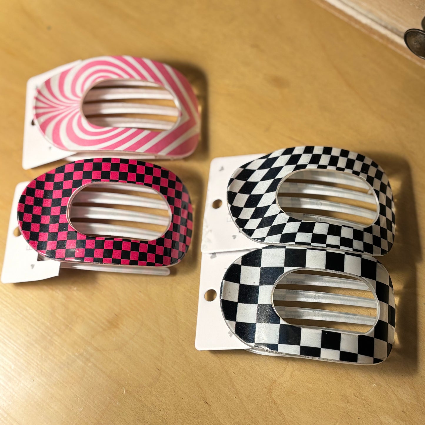 Hair Claw Clip 4” Set of 2 in Black or Pink