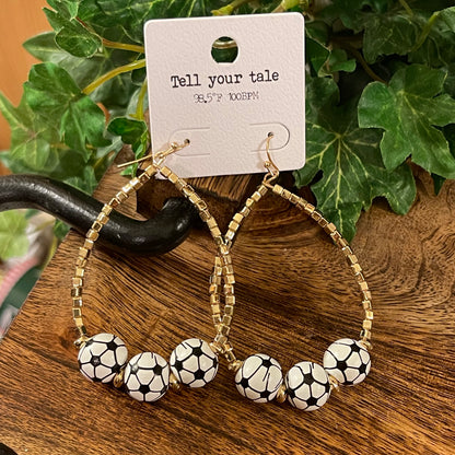 Soccer Dangle Earrings or Bolo Bracelet