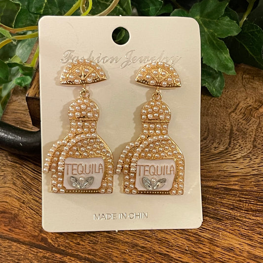 Tequila Bottle Post Earrings