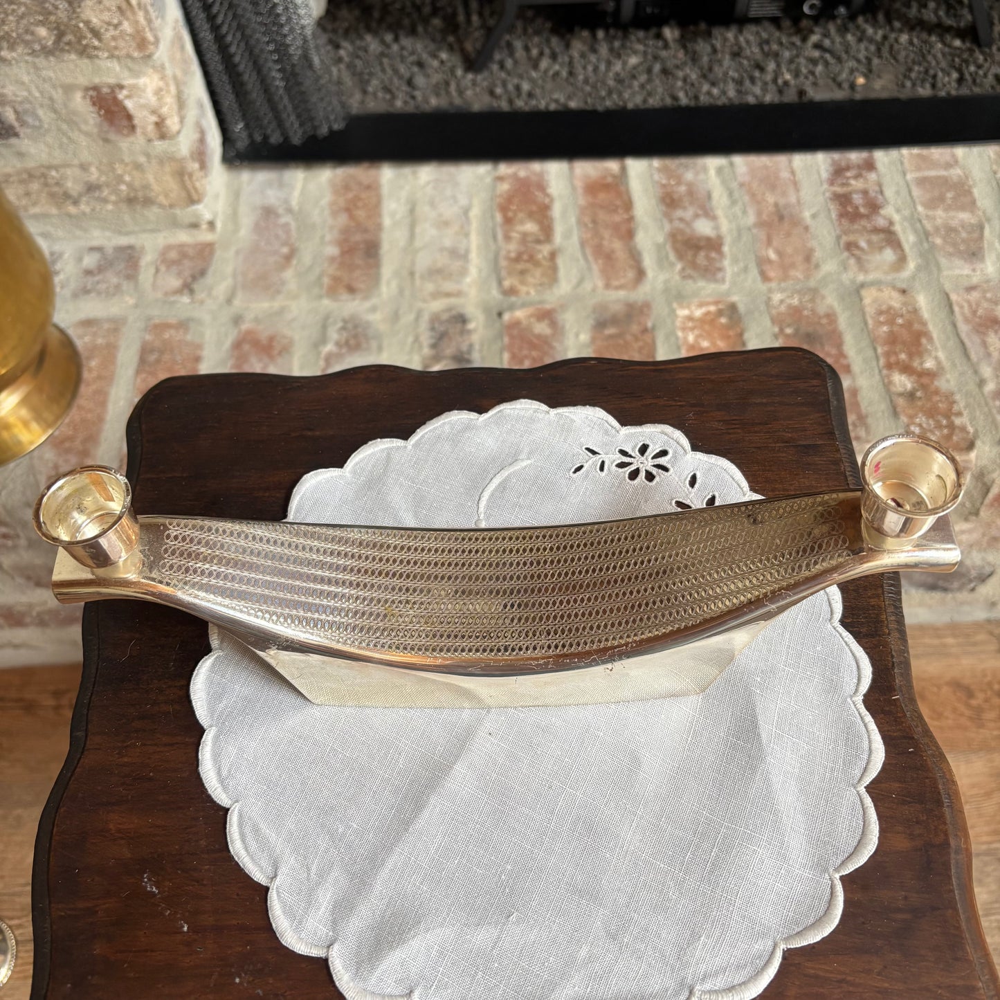 MCM WMF Ikora Silver Plate over Brass 2 Tapered Candle Holder
