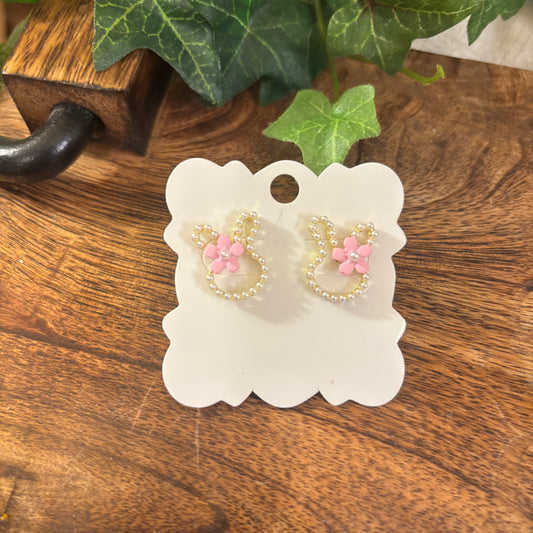 Easter Bunny Post Back Earrings