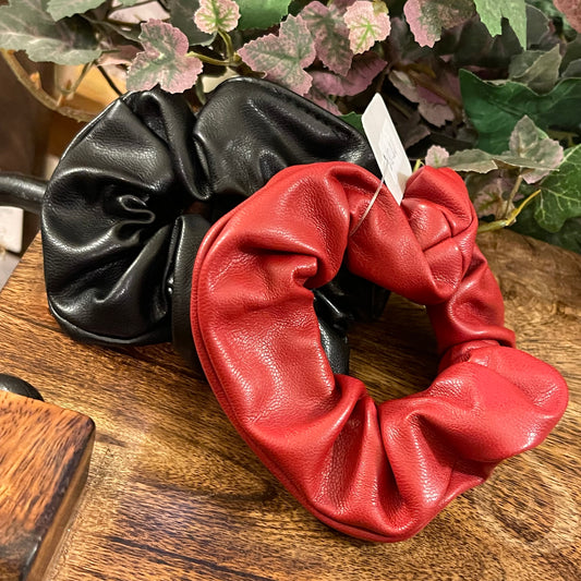Pleather Ponytail Scrunches Set of 2