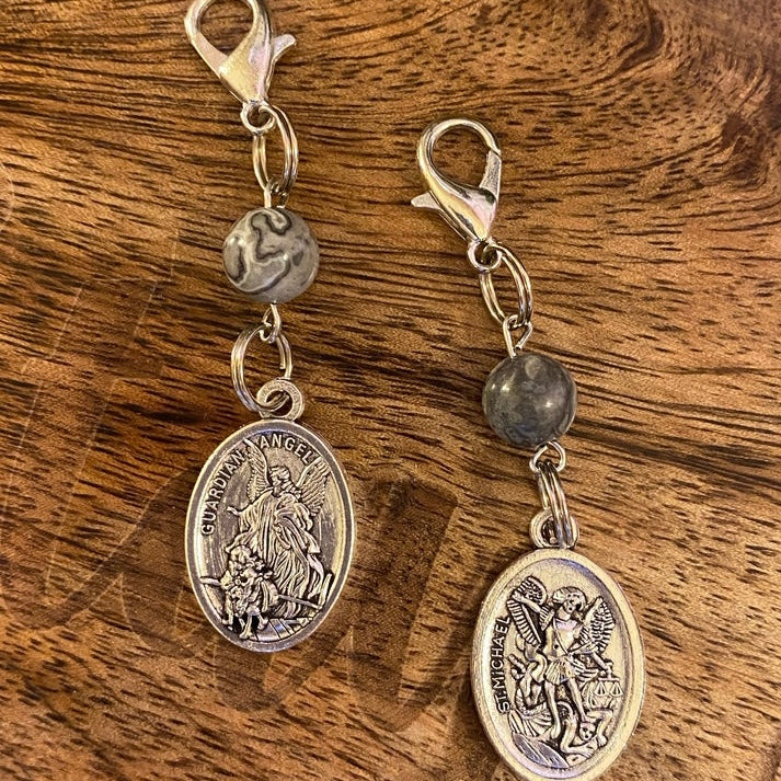 Saint Michael Medal Rosary Marker/Key Clip
