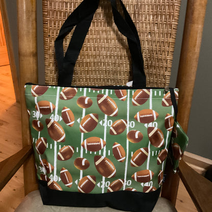 GameDay: Football Tote Bag With Attached Coin purse • Stadium Blanket • Garden Flag