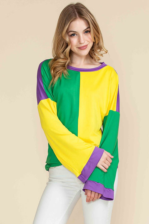 Mardi Gras Tunic Long Sleeve Shirt