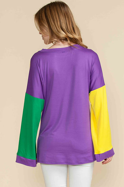 Mardi Gras Tunic Long Sleeve Shirt