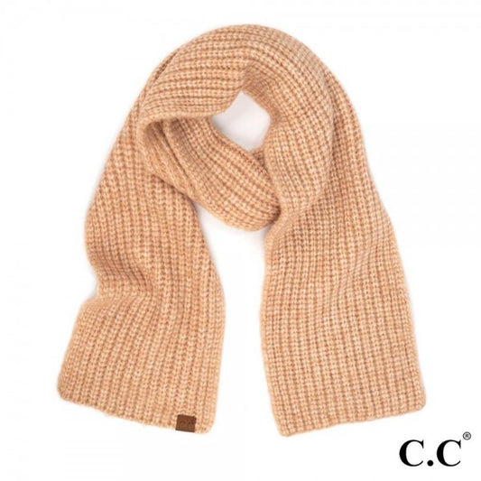 C. C Fuzzy Knit Scarf