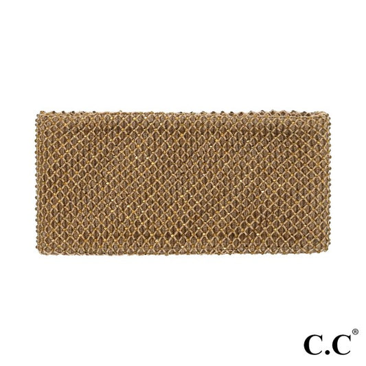 C.C® Net Woven Headwrap With Rhinestones