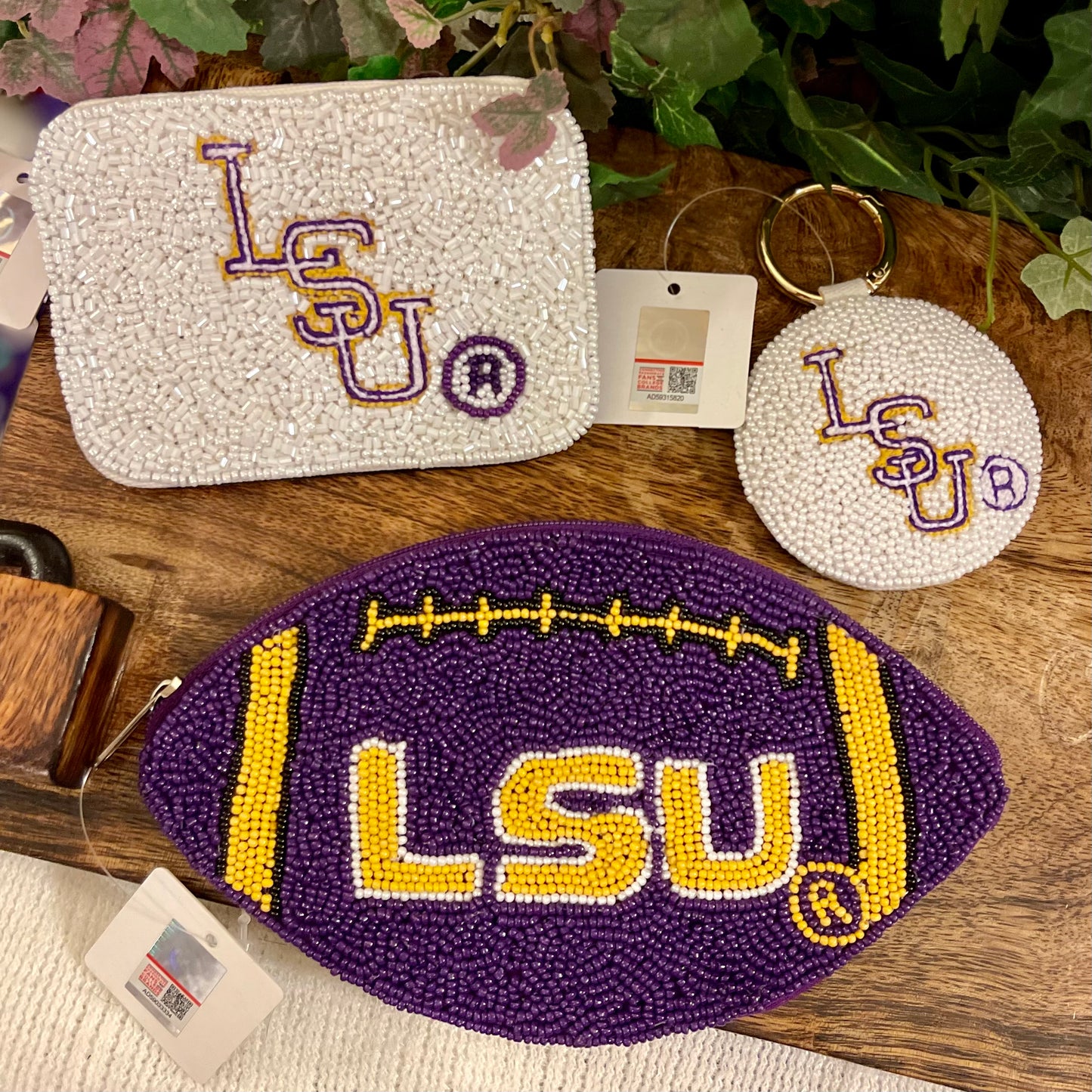 Officially Licensed LSU Seed Beaded 'LSU®'