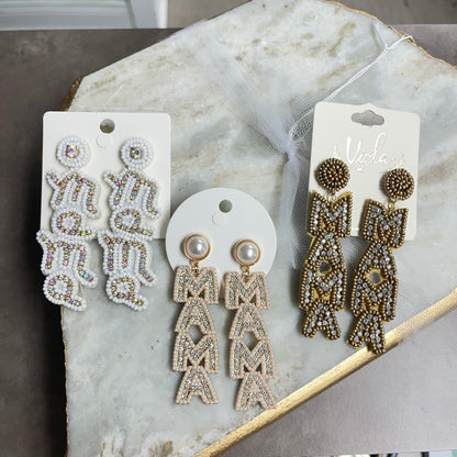 Mama Statement Post Back Earrings