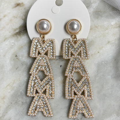 Mama Statement Post Back Earrings