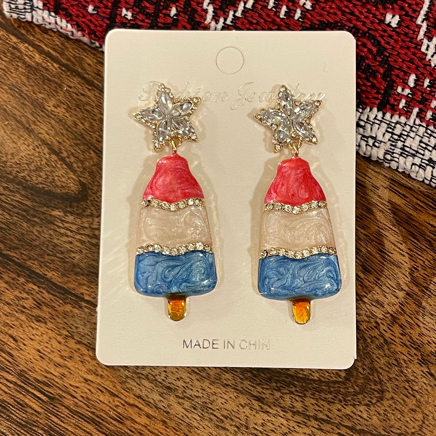 USA Americana Post Back Earrings