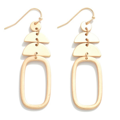 Gold Geometric Dangle Earrings