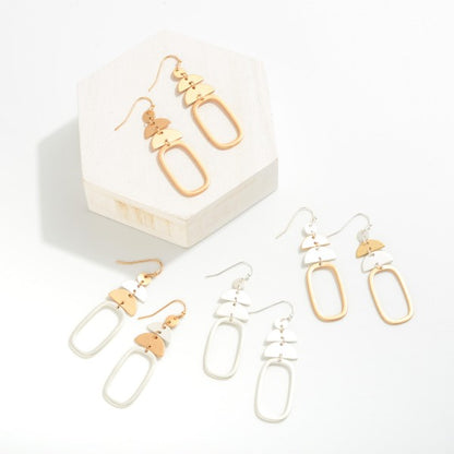 Gold Geometric Dangle Earrings