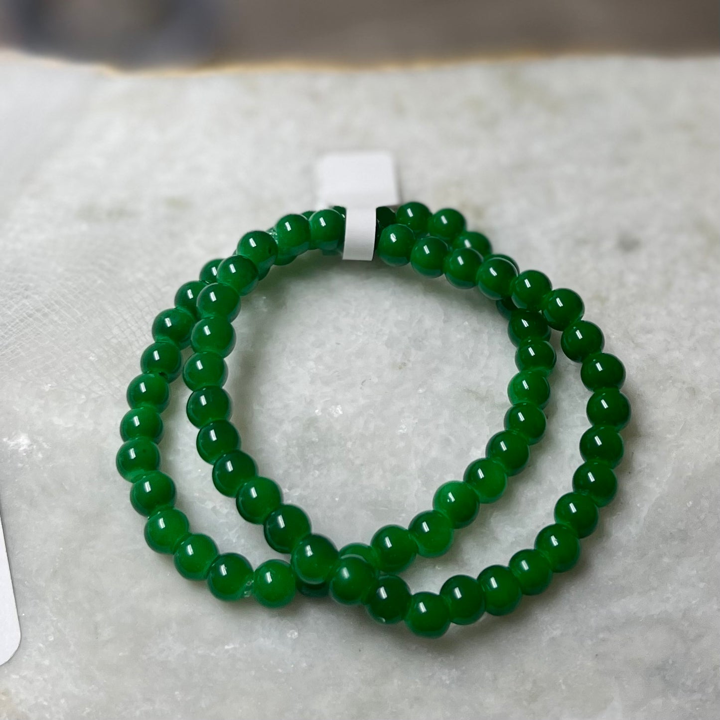 Green Two Piece Stretch Bracelet Set