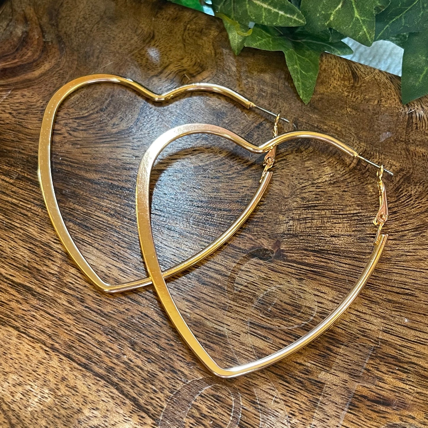 Valentine’s Day: Heart Gold-tone Earrings