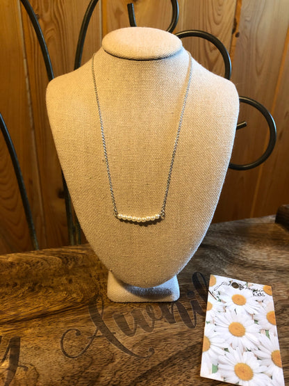 jane marie kids silver and pearl necklace 